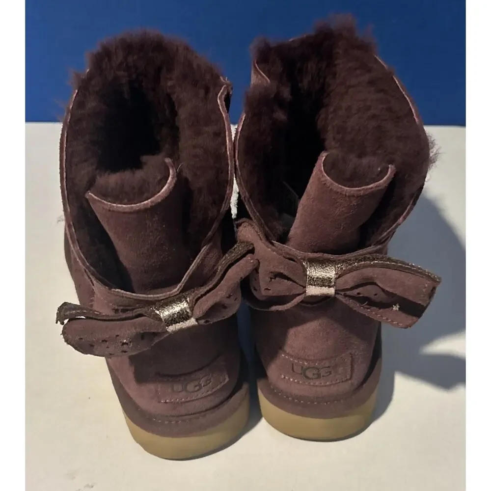 UGG Australia Classic Mini Stargirl Bow Port Women's Boots 1098475-PORT Sz 11